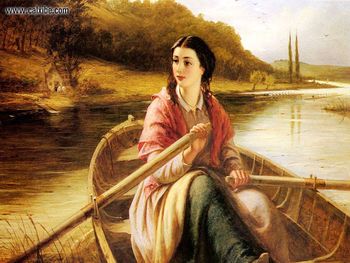 The Ferry Painting By Thomas Brooks screenshot