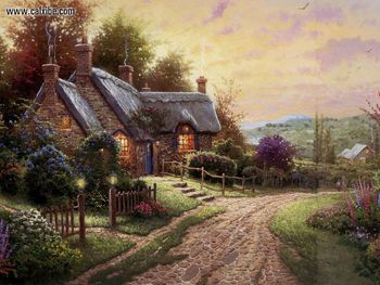 Thomas Kinkade - Along The Lighted Path screenshot