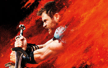 Thor Ragnarok Chris Hemsworth 4K screenshot