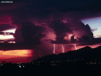 Thunderstorms Over Santa Catalina Mountains Tucson Arizona screenshot