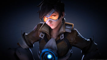 Tracer Overwatch Fan Art 4K screenshot