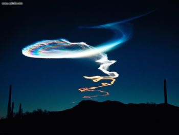 Trail From Launch At White Sands Missile Range New Mexico screenshot
