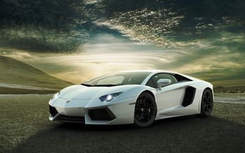 White Lamborghini Aventador screenshot