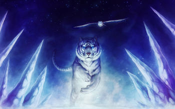 White Tiger Owl Art screenshot