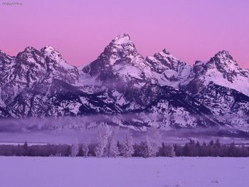 Winter Dawn, Grand Teton National Park, Wyoming screenshot