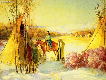 Winter Squaw Dance By Joseph Henry Sharp screenshot