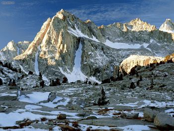 Winter Sunrise On Picture Peak John Muir Wilderness California screenshot