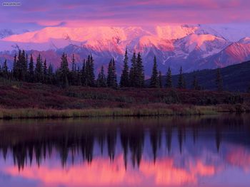 Wonder Lake And Alaska Range At Sunset Denali National Park Alaska screenshot