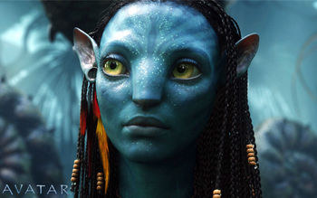 Zoe Saldana As Neytiri in Avatar screenshot